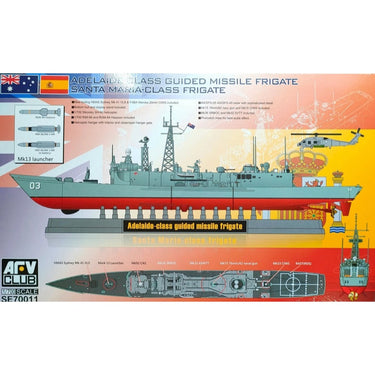 AFV SE70011 1/700 ADELAIDE-Class Guided Missile Frigate & SANTA MARIA-Class Friga